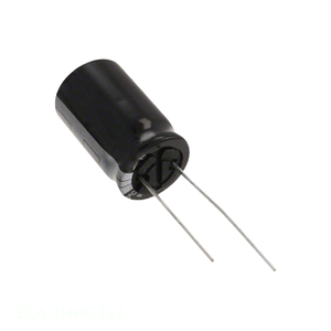 Condensador de canal del fabricante 2200 uF CAP ALUM 2200UF 20% 50V RADIAL ECA-1HHG222 de montaje a través de orificio - Product Image 1