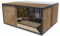 Maison conteneur moderne de luxe de 20 pieds avec cuisine, salle de bain, barbecue extérieur, emballage plat, installation rapide