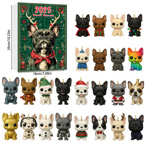 Calendrier de l'Avent Bouledogue Français de Noël – 24 Jours – Figurines Mignonnes de Chiens – Ornements Suspendus – Coffret Cadeau Compte à Rebours des Fêtes - Product Image 6