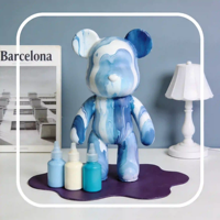 Ours en Briques Fluide DIY : Ornements Créatifs, Décoration Maison, Cadeau de Noël Tendance, Ours Vides Personnalisables de Haute Qualité
