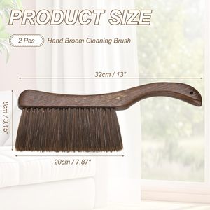 2 Spazzole a Mano da 33 cm con Setole Morbide, Spazzola per la Pulizia con Manico Curvo e Quattro File di Setole per Auto e Letto - Product Image 2