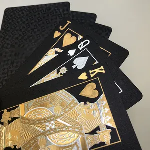 GS-18178 Cor Impressão Cartas De Poker Jogando Cartas Preto Da Folha De ESTIMAÇÃO
