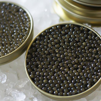 Caviar de Esturión Premium Osetra Malossol Bajo en Sal, Aperitivo de Alta Cocina, Certificado BRC, Venta al por Mayor, Exportación a Granel