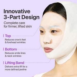 Masque facial anti-âge en bio-fibres NMN n°9 - Traitement liftant et raffermissant à couverture complète pour lisser les rides et revitaliser la peau (1 pièce) - Product Image 2