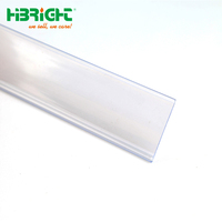 Affichage transparent personnalisé en plastique PVC acrylique Étagère Talker Prix Canal Étiquette Bande de données Porte-étiquette de billet pour étagères en métal