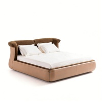 Lit en tissu Peekassleep de luxe léger français, design queue de baleine, créatif, pour chambre principale, double, 1,8 mètre, garantie 3 ans