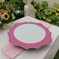Assiette de Présentation Artisanale en Plastique PP Écologique Réutilisable de 13 Pouces pour Hôtels, Maisons et Mariages – Vente en Gros