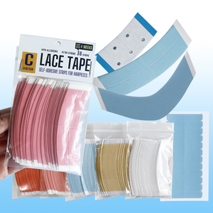 Rubans adhésifs personnalisés double face, imperméables, invisibles, à forte adhérence, pour l'installation de perruques en dentelle, de toupets et d'extensions capillaires - Product Image 1