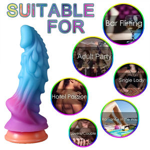 Groothandel Hoge Kwaliteit Populaire Buitenaardse Gloeiende Vloeistof Siliconen <span class=keywords><strong>Dildo</strong></span> Realistische Monster Fantasie Volwassen Speelgoed <span class=keywords><strong>Dildo</strong></span> Dames - Product Image 5