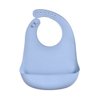 Bavoir en silicone pour bébé, imperméable, jetable, grande taille, couleur unie, serviette anti-salive pour enfants