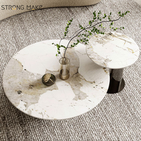 Table basse ovale en marbre avec base en acier inoxydable, style nordique, salon, luxe, moderne, glamour, meubles de maison
