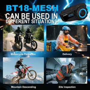 Intercomunicador para Múltiples Personas, Auriculares para Casco de Motocicleta, Red Inteligente <span class=keywords><strong>MESH</strong></span>, Walkie Talkie, Auriculares con Reducción Inteligente de Ruido - Product Image 3