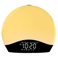 Réveil intelligent IBN personnalisé avec bruit blanc ambiant, simulation du lever/coucher du soleil et éclairage 24h (ABS)