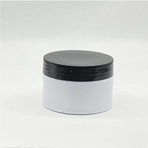120ml White PET Plastic Facial Mask Jar Face Cream Jar with Black cap