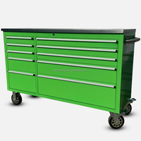 Système de rangement de garage, établi en acier de 55 pouces avec 10 tiroirs, armoire à outils roulante avec outils