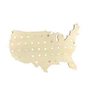 Support de présentation en bois en forme de carte du monde pour marqueurs de balle de golf, support de marqueurs de balle de golf, présentoir de marqueurs de balle de golf en gros - Product Image 1