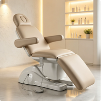 Fauteuil esthétique moderne blanc rotatif pour podologie, tatouage, salon de beauté, lit facial, table de massage électrique pour spa et soins