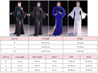 Costume de danse orientale en maille à porter de deux façons pour femme, avec haut à sequins, manches longues en maille et fente haute, pour scène et compétition