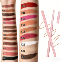Pensil Bibir Cokelat Tua Nude Kustom Label Pribadi Vegan Bebas Kekejaman Mineral Tahan Air