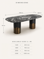 Table à manger en marbre italien avec base en métal, mobilier de salle à manger moderne et luxueux, solution tout-en-un
