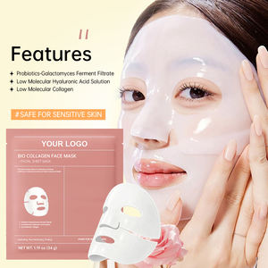 Masque facial au collagène OEM ODM, formule probiotique sûre pour les peaux sensibles, hydratation intense, minimisation des pores, effet transparent instantané. - Product Image 4