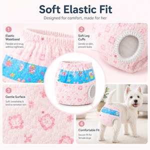 Couches jetables super absorbantes et anti-fuites pour femelles chiennes, culottes hygiéniques ajustables pour animaux de compagnie, vente en gros OEM - Product Image 2