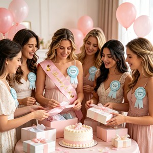 Set de Banderín y Roseta para Baby Shower, Banderín para Futura Mamá y Banderín para Futuro Papá - Product Image 4