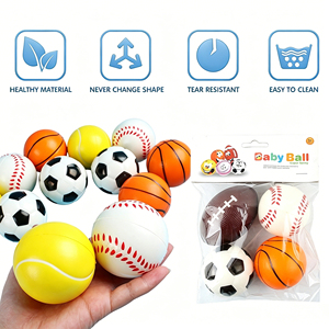Balle anti-stress en PU en gros de l'usine chinoise, jouet souple promotionnel personnalisé avec logo imprimé, balle à presser en mousse PU certifiée sécurité - Product Image 3