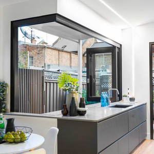 Nhôm bi/Tri gấp ngang gấp louver Windows & cửa ra vào cho ban công/Patio tự động điện mỏng khung thiết kế đồ họa - Product Image 2