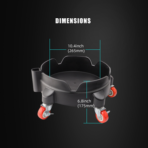 SPTA Carro de transporte con ruedas para cubos de lavado de coches, <span class=keywords><strong>sistema</strong></span> de rodillos de fácil desplazamiento para cubos de lavado y encerado, con 5 ruedas - Product Image 2