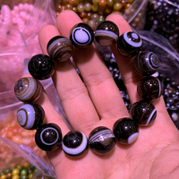Bracelet en perles d'agate naturelle Dzi pour la décoration, vente en gros