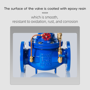 วาล์วควบคุมไฮดรอลิกแบบแมนนวลเหล็กหล่อ DN40-DN600 PN16 วาล์วลดแรงดันแบบปรับได้ 200x ควบคุมด้วยระบบไพล็อต สำหรับน้ำ - Product Image 6