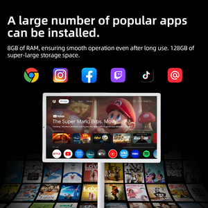 Televisor Inteligente Portátil LED de 27 Pulgadas con Retroiluminación, Batería, Cámara, 8+128 GB, Pantalla Táctil, Sistema Android, Full HD 60 Hz /USB-C, Blanco/Negro - Product Image 6