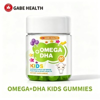 Gummies Omega 3 DHA pour enfants, marque privée OEM, développement cérébral, santé cardiaque, yeux, os, acides gras essentiels, vitamines, personnalisables