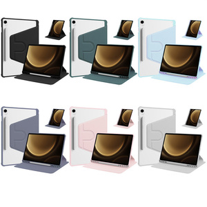 <span class=keywords><strong>Funda</strong></span> para Tablet Samsung <span class=keywords><strong>Tab</strong></span> S10 <span class=keywords><strong>S8</strong></span> S9 S7 Plus FE A9 A8 A7 Lite, <span class=keywords><strong>Funda</strong></span> de Cuero con Tapa Abatible, Transparente, Antigolpes, con Soporte Giratorio - Product Image 6