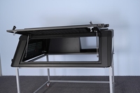 Capot rigide en alliage d'aluminium pour pick-up double cabine 4x4 avec fenêtre coulissante en verre, verrouillable, étanche et résistant à la corrosion