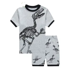 2023 neue Designs 2 Stück 100% Baumwolle Hot Sale Pyjamas Set Kinder Kinder kleidung Pyjamas 055