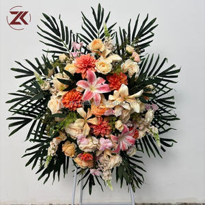 ZKAI – Arrangements floraux funéraires artificiels en gros pour <span class=keywords><strong>décoration</strong></span> de <span class=keywords><strong>cimetière</strong></span> – Vente directe usine - Product Image 4