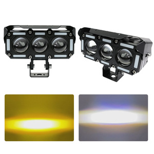 Qideguan 3-Eye Motorcycle <b>Spotlight</b> LED Single Row IP67 DC9V-60V - Product Image 2