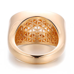 แหวนเพชรหรู 18K ทองคำแท้สีเหลือง DEF VVS เพชรเลี้ยงในห้องปฏิบัติการ ดีไซน์โดดเด่น แหวนหมั้นสำหรับผู้หญิงและผู้ชาย เหมาะสำหรับงานหมั้น - Product Image 2