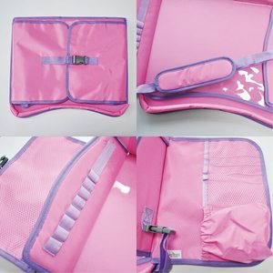 Vassoio da viaggio per seggiolino auto per bambini (rosa) supporto Bonus per poggiatesta e supporto per passeggino - Product Image 3