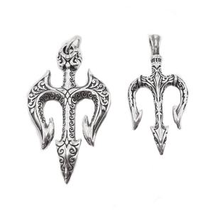 Pendentifs en acier inoxydable 316L, breloques Trident de Neptune, pendentifs vintage colorés pour collier homme - Product Image 1