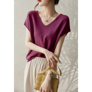 T-shirt en tricot ajusté à manches chauve-souris Dry-Fit pour femme, tendance - Product Image 6