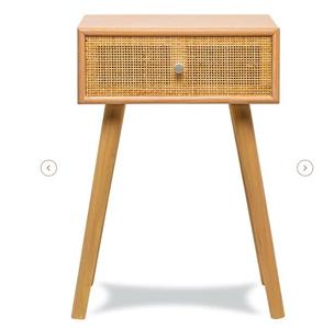 Nature Rattan Wooden <strong>Cabinet</strong> Japanese <strong>Oak</strong> 1 Drawer <strong>Bedside</strong> Table Living Room <strong>Cabinet</strong> - Product Image 3