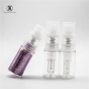 Botol Semprot Glitter Kuku Transparan, Pompa Bulat Kosmetik Kecil Portabel Plastik 14Ml