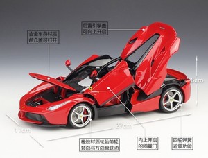 Haute qualité 1:18 échelle <span class=keywords><strong>Laferrari</strong></span> métal voiture jouets gauche droite porte ouverte voiture modèle alliage jouets décoration pour enfants et adultes cadeau - Product Image 5