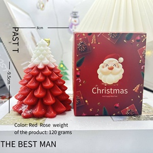 Mini giáng sinh Pino hình cây hương liệu sáp đậu nành nến thiết lập mới lạ sáp ong thơm velas En Forma de arbol navidad đám cưới - Product Image 5