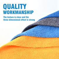Handuk Microfiber, untuk pembersih jendela kaca lapisan keramik, handuk mikrofiber Terry cuci mobil, detail otomatis, tanpa tepi, 300 GSM 40X40 cm
