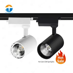 Hotsell Shop COB Spotlight Lámpara de techo de riel fino y barato Fabricante de iluminación 10W 20W 30W Foco LED ajustable Luz de pista