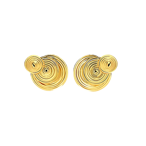 <b>Stud</b> <b>Earrings</b> 316L Stainless Steel PVD Gold Plating Fashion Jewelry For Women - Product Image 2